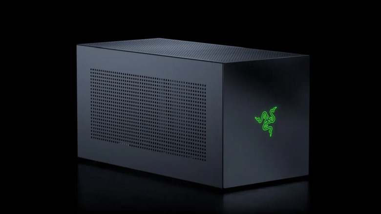 A three quarters view of the Razer Core 2 eGPU