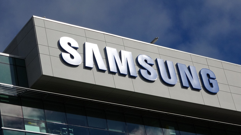 Samsung logo on side on Samsung regional HQ