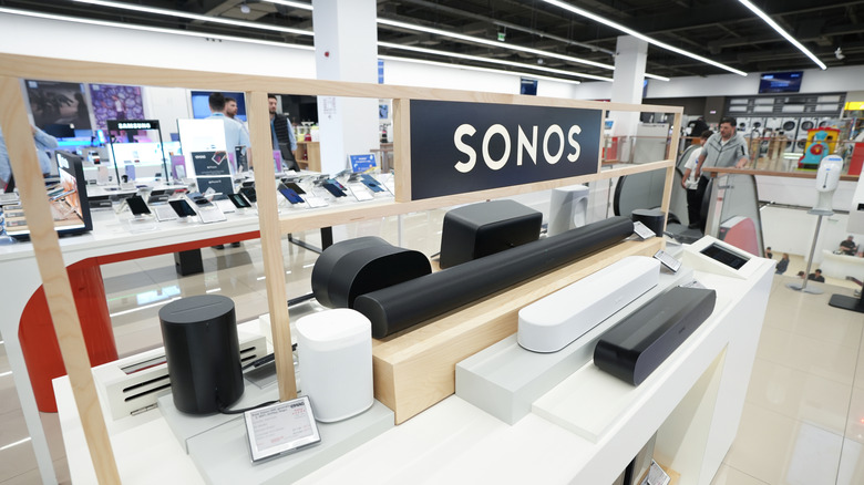 A Sonos display at a retail outlet.
