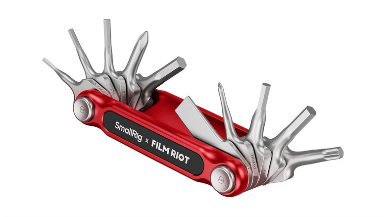 The SmallRig x Film Riot 10-in-1 multitool against a white background