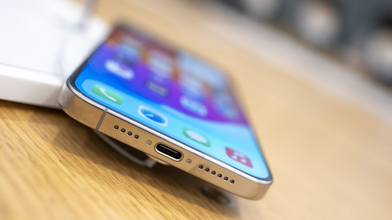 iPhone 15 with a USB-C port