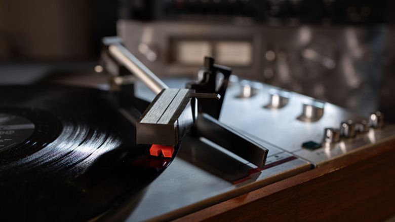 Record player representing vintage audio gear