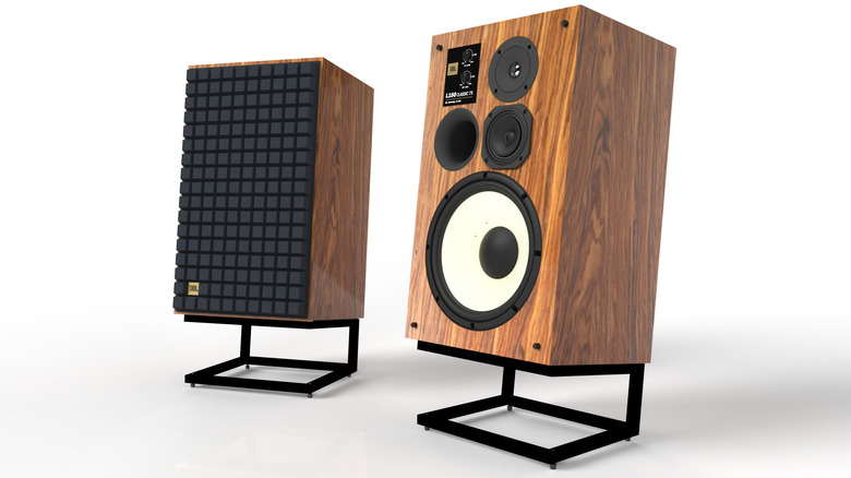 Newer L100 speakers representing L100A due to no available royalty free images
