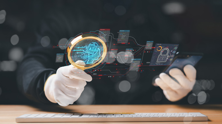 Concept of an individual committing identity theft