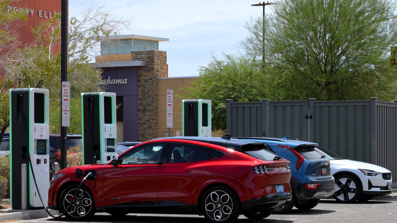 ev charging station in shopping center