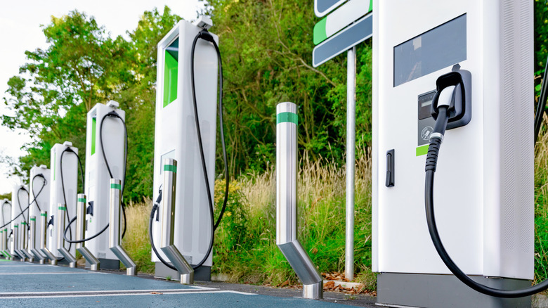 ev charging station at a park