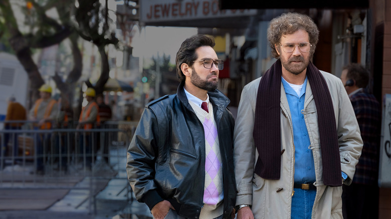 Ike and Marty standing next to each other on the street