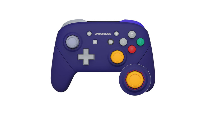 Purple Gamecube inspired replacement shell for the Nintendo Switch Pro controller