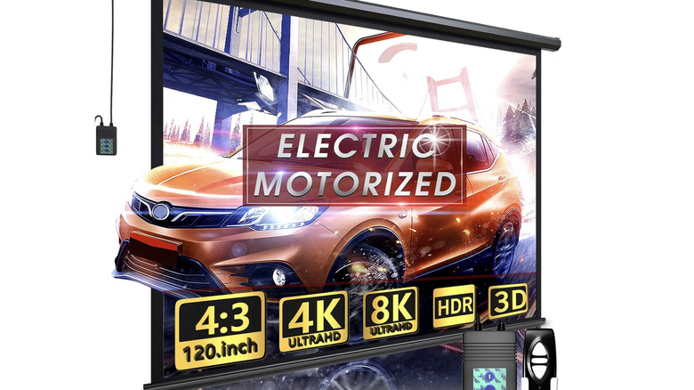 Aoxun's motorized projector screen.