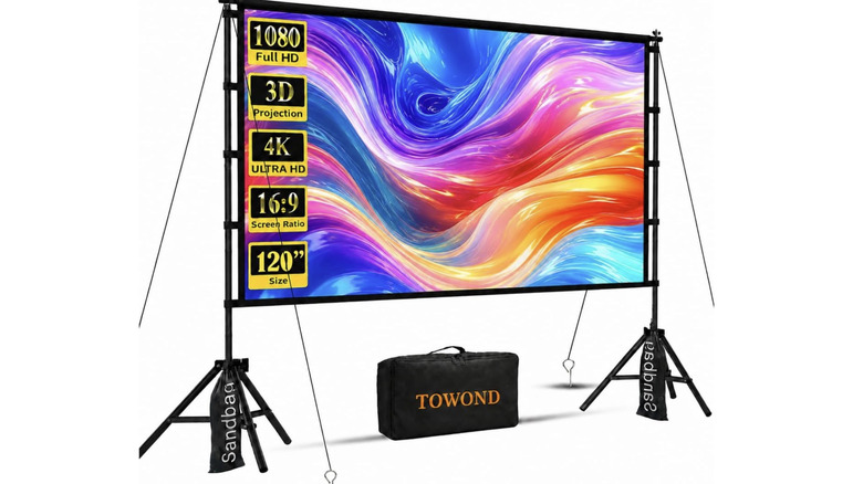 Towon's 120-inch projector screen.