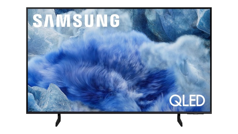 The Samsung 65-inch Class Q8F QLED 4K UHD Smart TV against an all-white backdrop