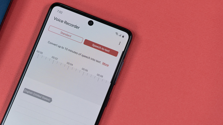 Voice Recorder app on an Android