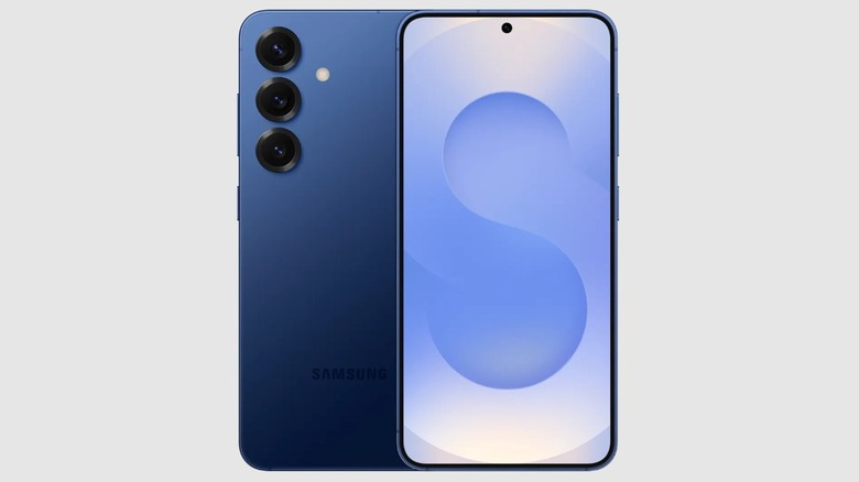 Samsung Galaxy S25 shown from the front and rear.