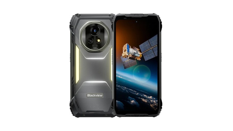 A sleek grey phone feauring the Blackview logo on the bottom