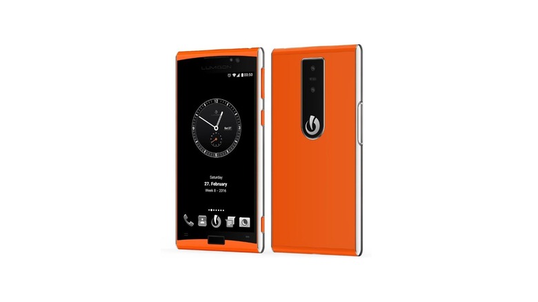 Front and back view of an orange Lumigon T3