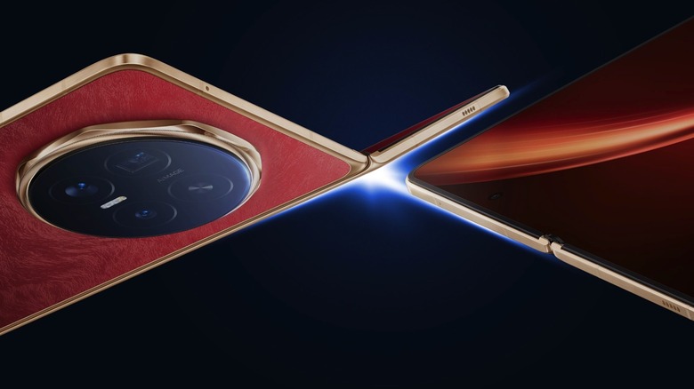 The red version of the Honor Magic V6 foldable.