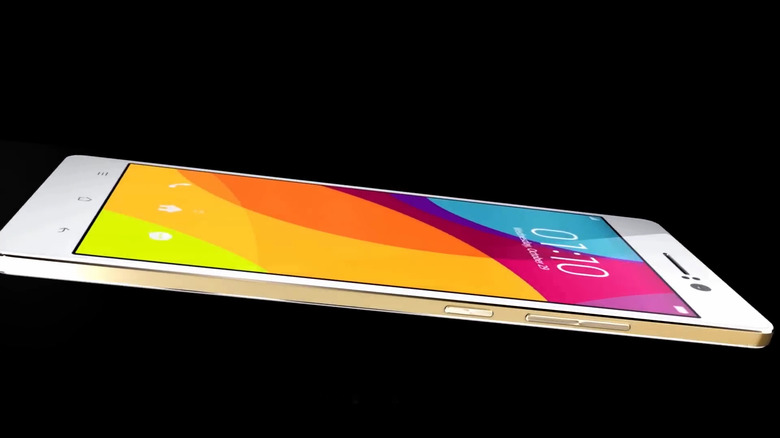 Side view of the Oppo R5 smartphone
