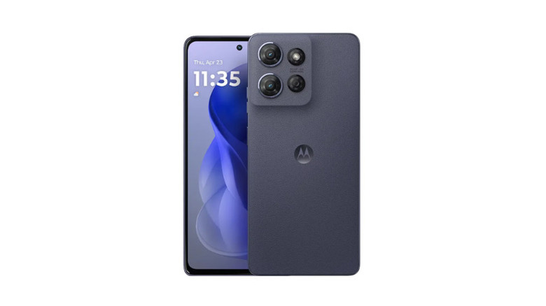 Front and rear view of the Motorola Moto G Power 2025 in Slate Gray