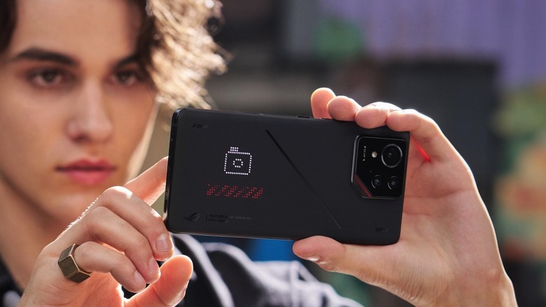 The Asus Asus ROG Phone 9 Pro in hand.