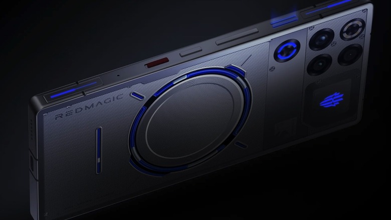 A close-up of the Nubia RedMagic 11 Pro gaming phone.