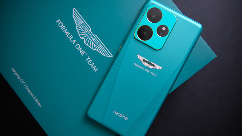 The Realme GT7 Dream Edition smartphone.