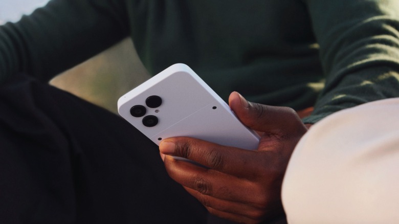 The Fairphone Gen 6 in hand.