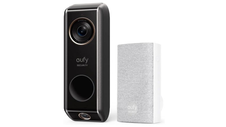 Eufy Dual Cam S330 video doorbell with chime.