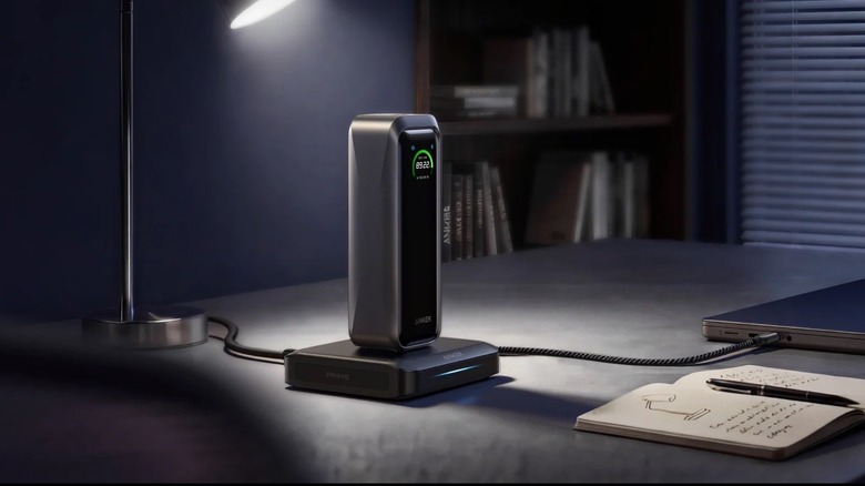 Anker's Prime Power Bank sitting on an office desk