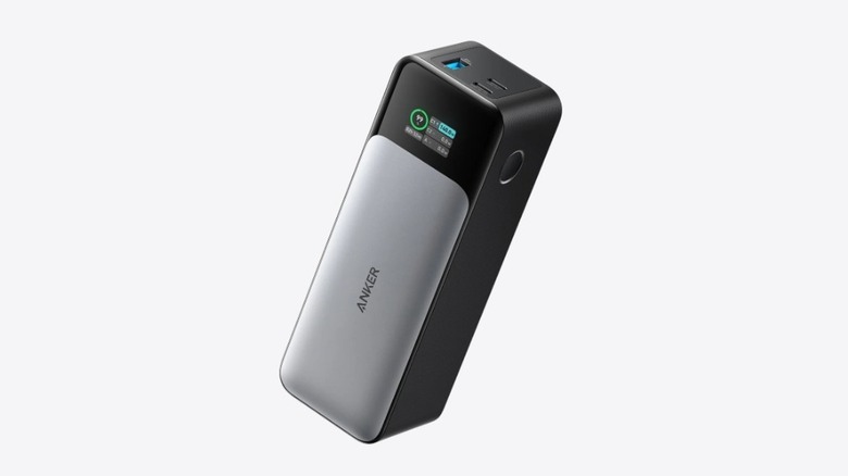 Anker 737 Power Bank with a digital display.