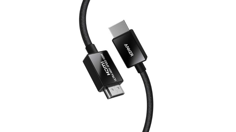 Anker HDMI 2.1 cable with a double-braided nylon finish.