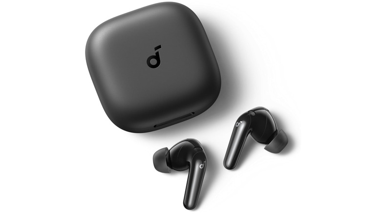 Soundcore P31i earbuds with a charging case.