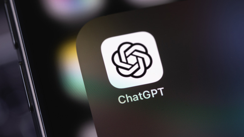 The ChatGPT app icon on an iPhone screen