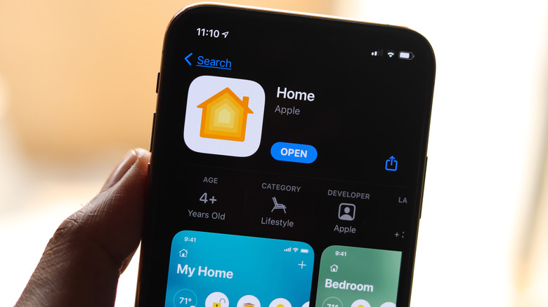 An iPhone open to the App Store page for the Home app