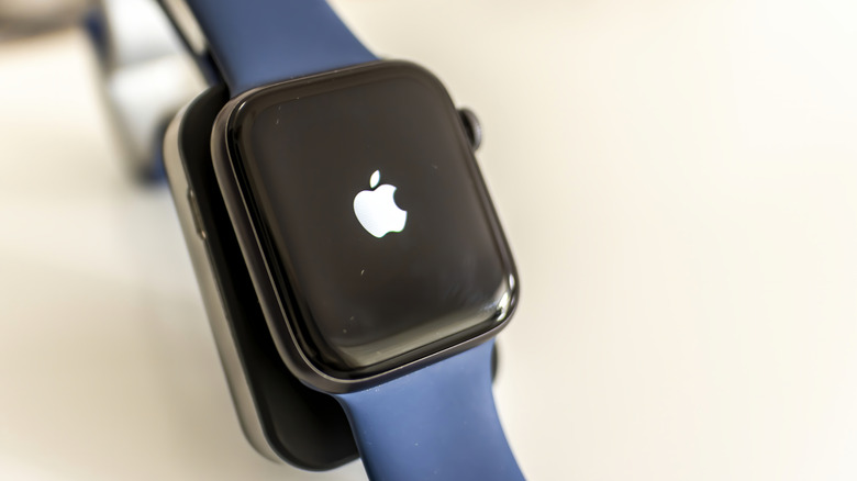 Apple Watch on a stand