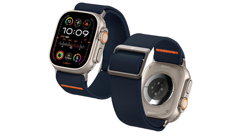 Navy colored Spigen Lite Fit Ultra Strap for Apple Watch