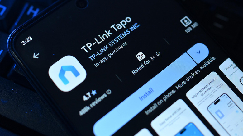 The TP-Link Tapo app in an app store