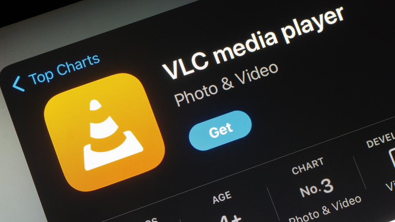 The VLC media player available on a digital storefront