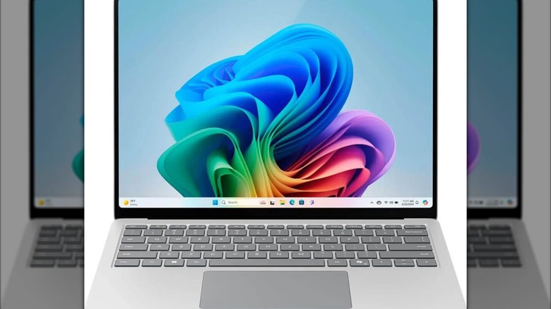 An open 2024 Microsoft Surface laptop.