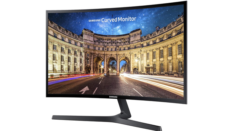 The Samsung 23.5-inch CF396 Curved Computer Monitor.
