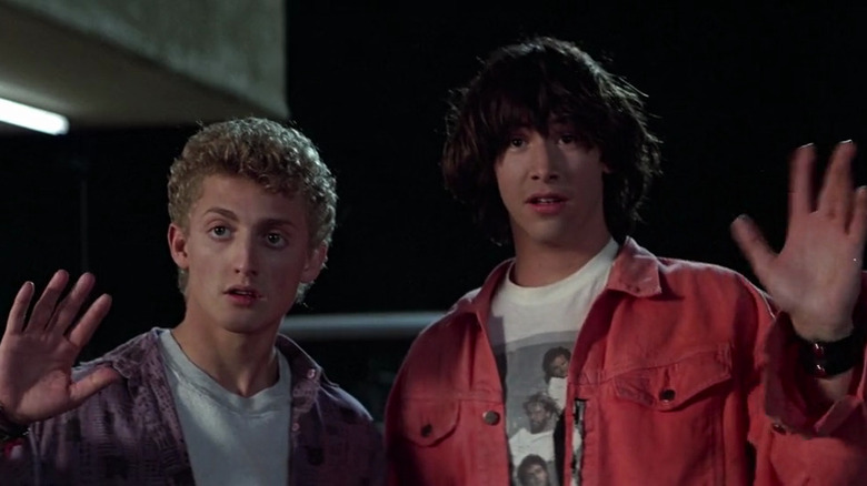 Bill and Ted waving