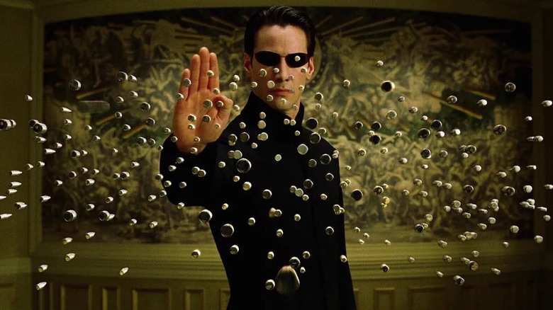 Neo stopping bullets with his mind