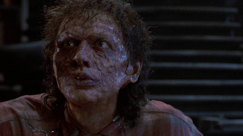 Seth Brundle (Jeff Goldblum) transforming in The Fly