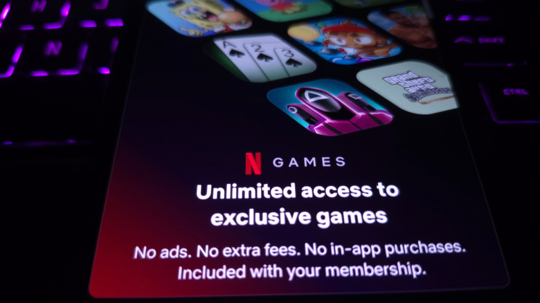 Photo of Netflix Games on mobile phone