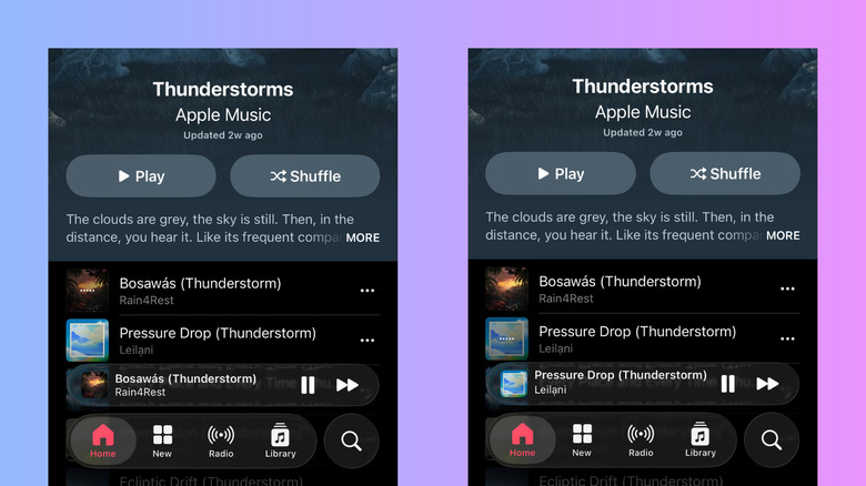 Swipe to switch songs in Apple Music MiniPlayer