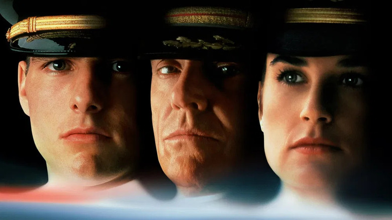 Tom Cruise, Jack Nicholson, and Demi Moore in Rob Reiner's A Few Good Men.