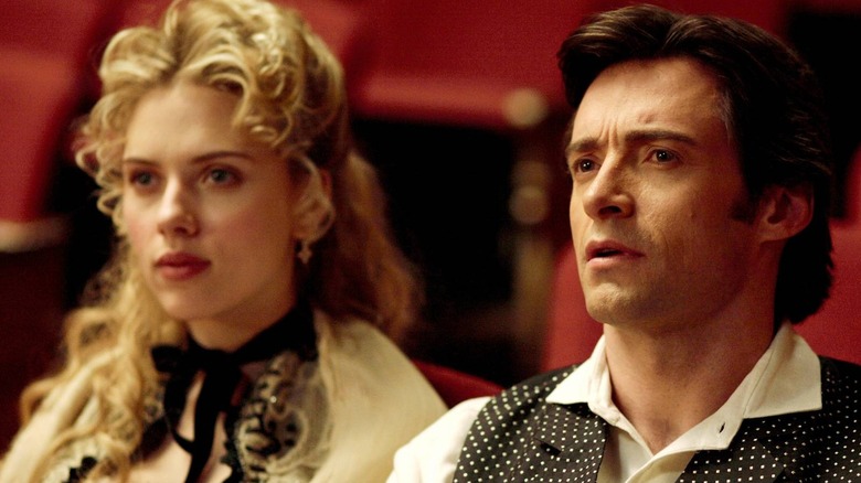 Scarlett Johansson and Hugh Jackman in The Prestige