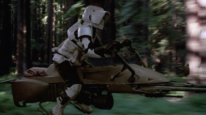 Stormtrooper on a Speeder Bike in Return of the Jedi