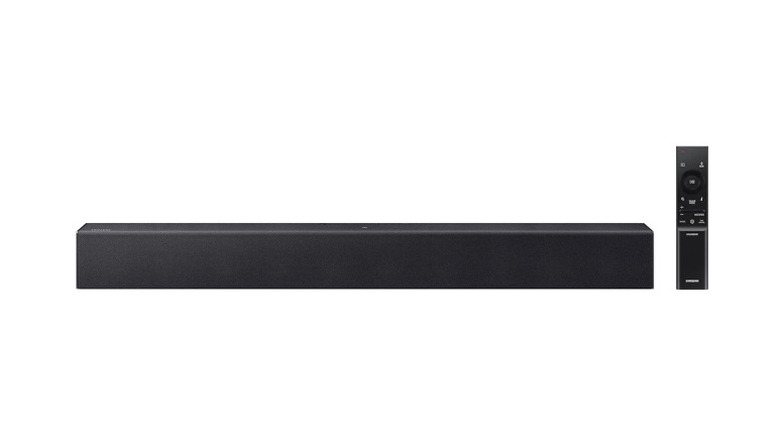 Samsung HW B400F soundbar with a remote