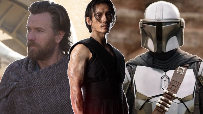 Obi-Wan Kenobi, Qimir and Din Djarin in The Mandalorian