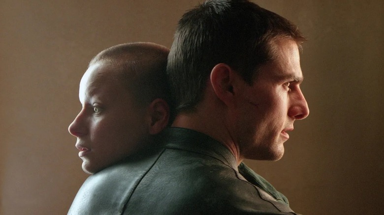 Tom Cruise holding Samantha Morton in Minority Report